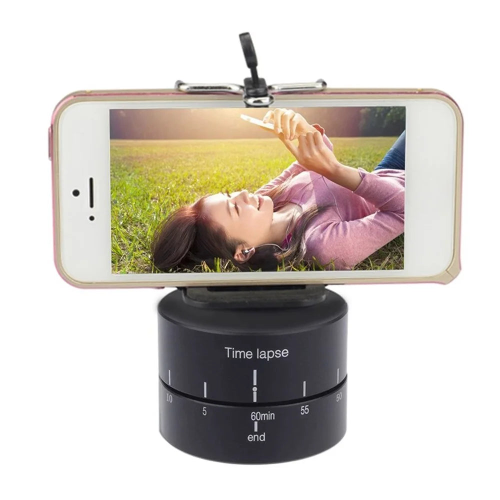 Time Lapse 360 Degree Auto Rotate Camera Platform Tripod Head Base for GoPro Hero 6/5/4/3, Xiaoyi Action Camera - 5