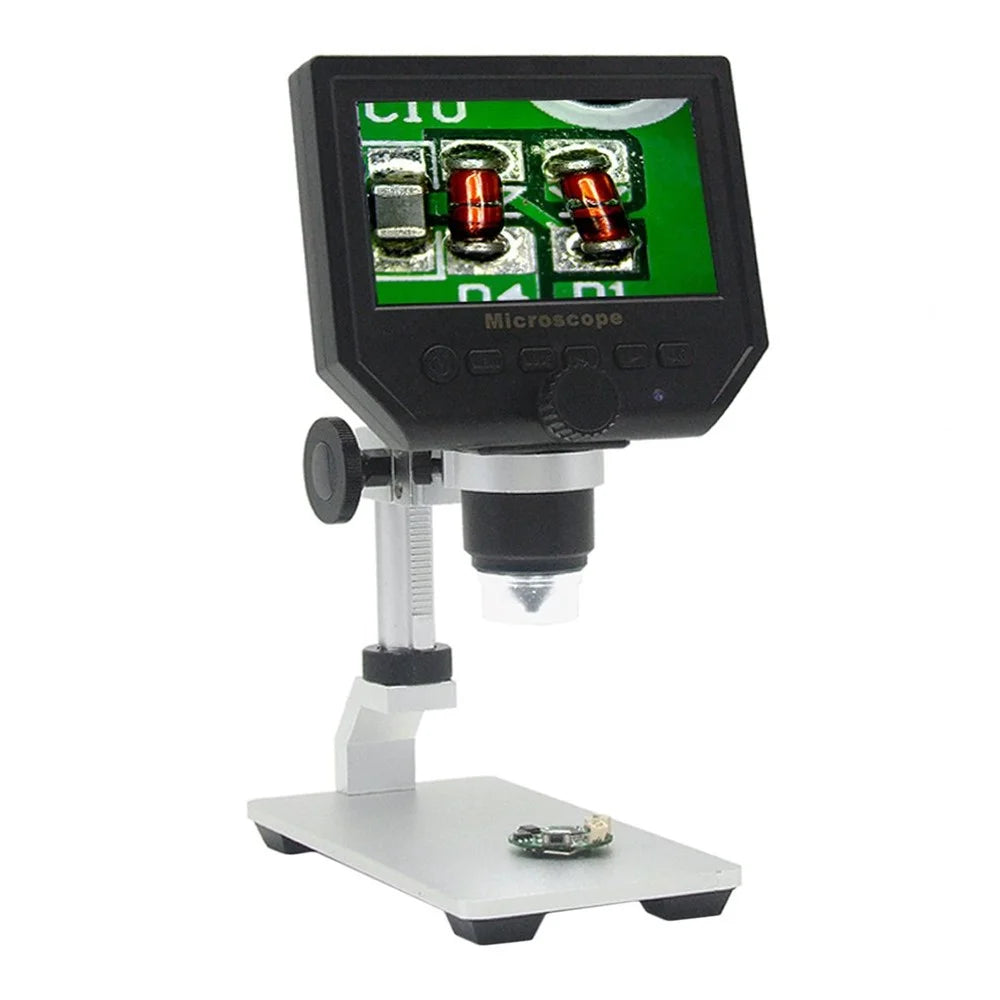 HD 3.6MP CCD 4.3" OLED Screen Display 600X Digital Microscope with Metal Bracket - 2