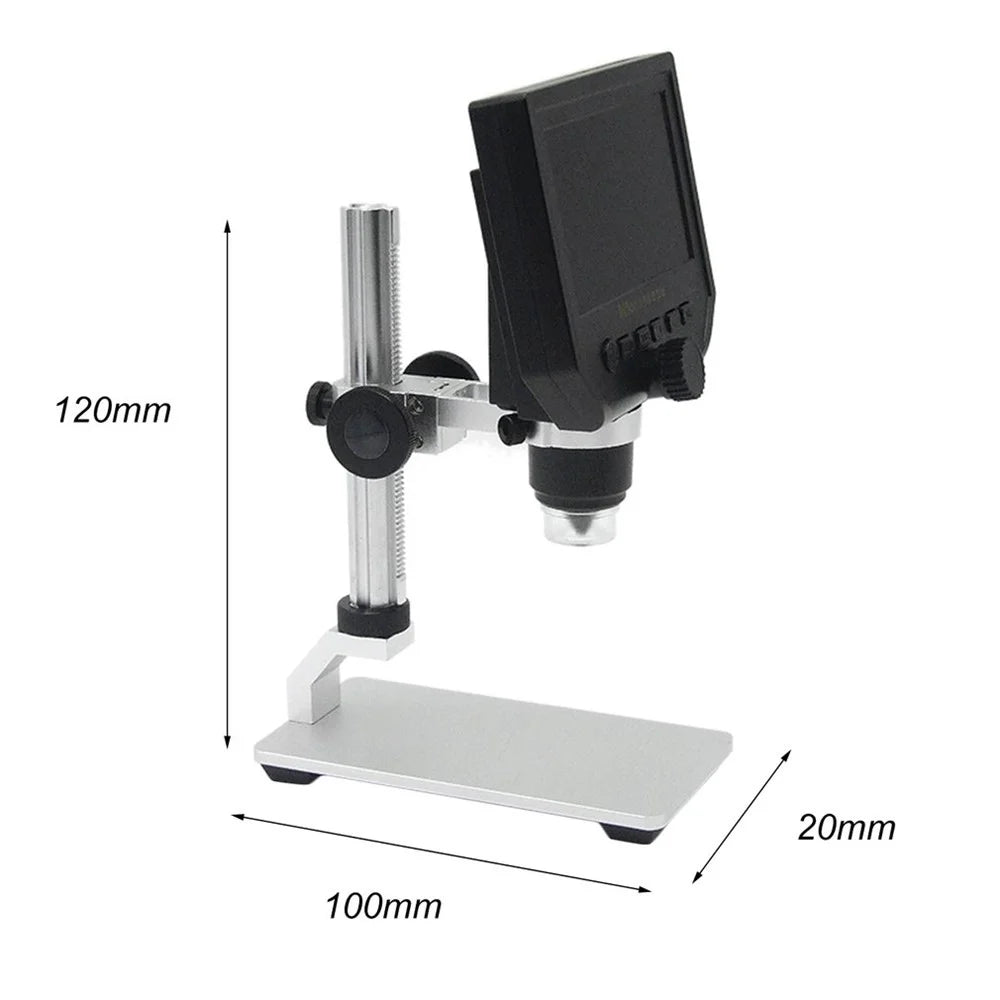 HD 3.6MP CCD 4.3" OLED Screen Display 600X Digital Microscope with Metal Bracket - 4