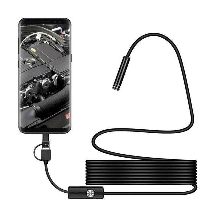 102 Android 5.5mm Micro USB + Type-C + USB 3-in-1 Waterproof Computer Endoscope - Cable Length: 3.5m - 3