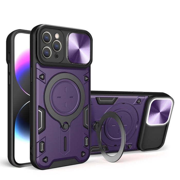 Sliding CamShield Magnetic Holder Phone Case For iPhone 13