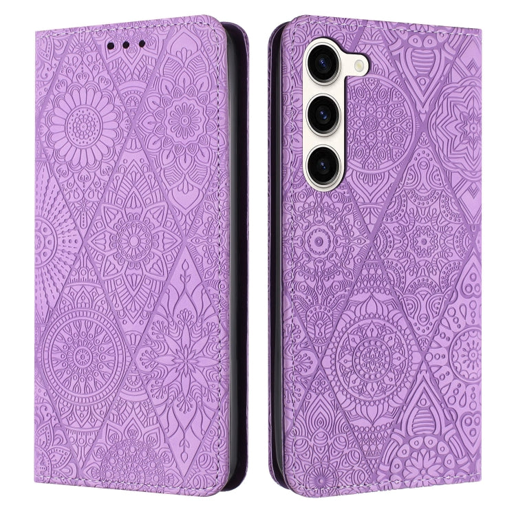 For Samsung Galaxy S23 5G Ethnic Embossed Adsorption Leather Phone Case
