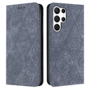 For Samsung Galaxy S23 Ultra 5G Ethnic Embossed Adsorption Leather Phone Case