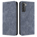 For Samsung Galaxy S22+ 5G Ethnic Embossed Adsorption Leather Phone Case