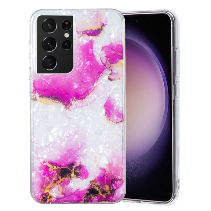 For Samsung Galaxy S21 Ultra 5G IMD Shell Pattern TPU Phone Case