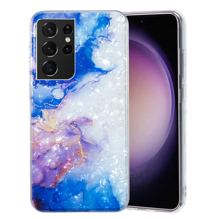 For Samsung Galaxy S21 Ultra 5G IMD Shell Pattern TPU Phone Case