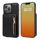 For iPhone 15 Pro Max Crossbody Lanyard Zipper Wallet Leather Phone Case