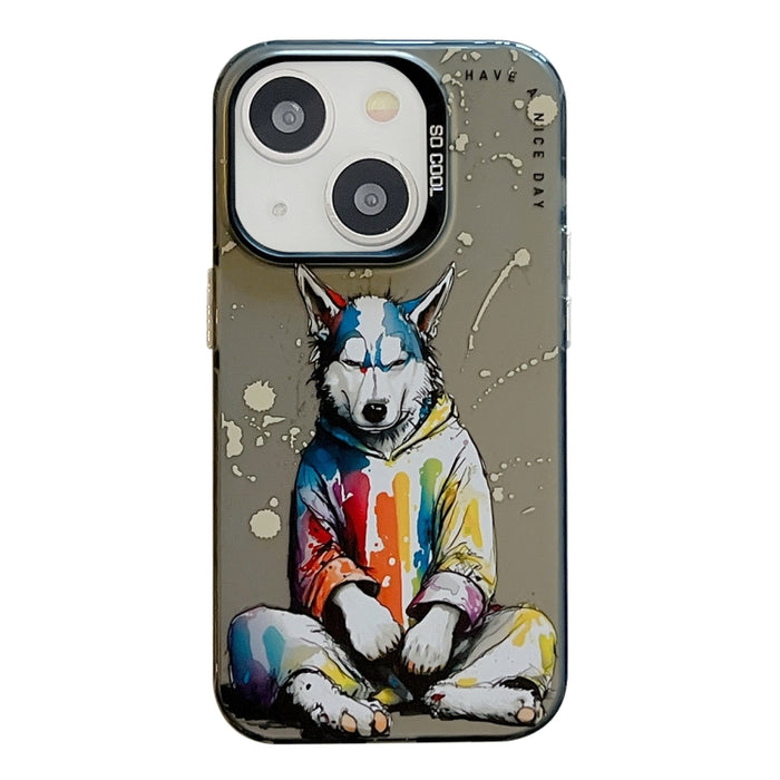 Animal Pattern Oil Painting Phone Case For iPhone 13