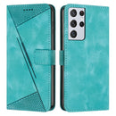 For Samsung Galaxy S21 Ultra 5G Dream Triangle Leather Phone Case with Long Lanyard