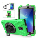 For Samsung Galaxy Tab Active 2 8.0 T390/T395/T397 Shockproof Colorful Silicone + PC Protective Case with Holder & Hand Grip Strap & Pen Slot