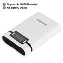 HAWEEL 4 x 18650 Battery 10000mAh Power Bank Shell Box & Display for Smartphones