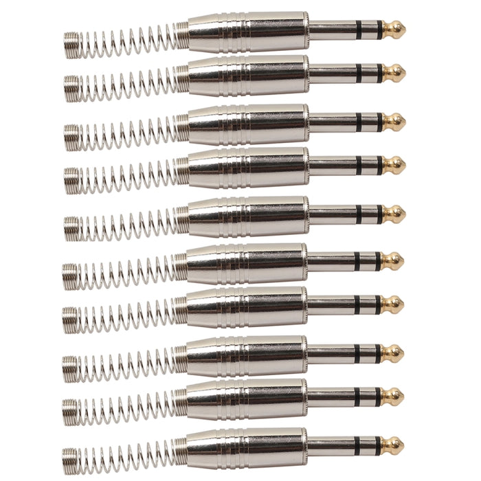 6.35mm Metal Audio Plug Stereo Microphone Cord Plug