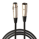 3-Pin XLR Male to XLR Female MIC Shielded Cable Microphone Audio Cord