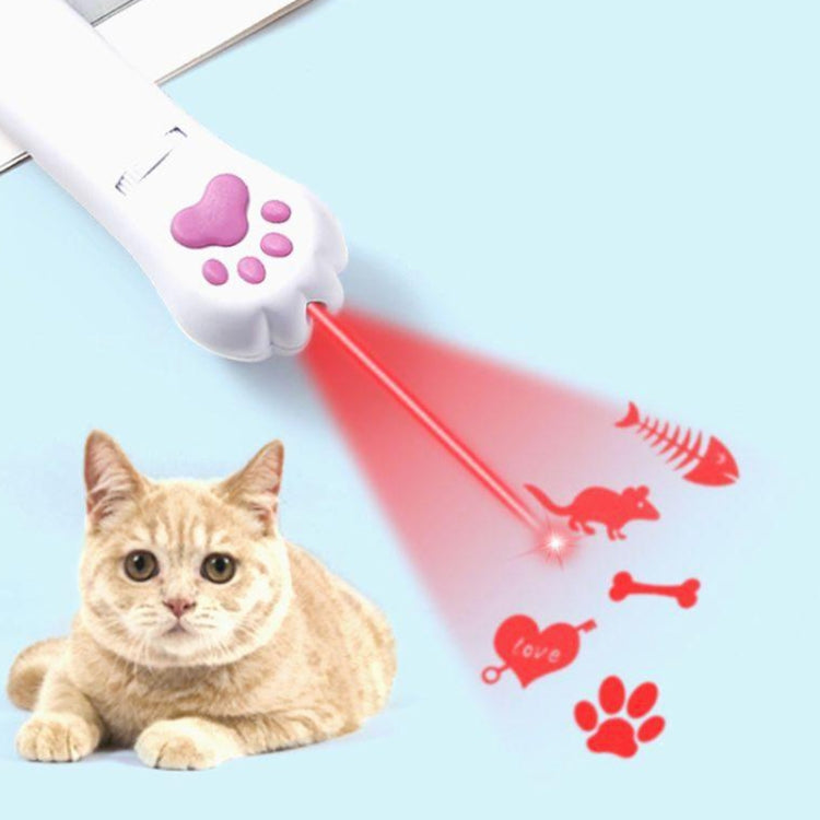 Pet Projection Toy USB Rechargeable LED Pattern Projector Cat Teaser Interactive Toys