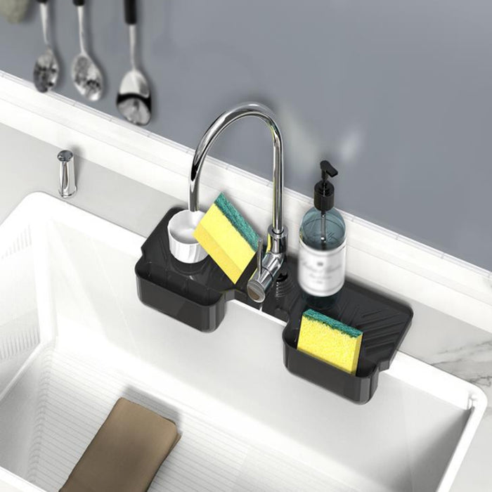 Silicone Drainage Mat Splash-Proof Silicone Pad Kitchen Bath Faucet Drainage Basket