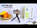 PULUZ Desk Plastic Tripod Mount with Phone Clamp & Adjusting Tripod Head for Smartphones