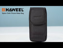 Nylon Cloth Phone Belt Clip Carrying Pouch with Card Slot