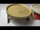 25cm Foldable Sofa Round Tray Home Couch Armrest Pallet