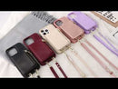For iPhone 14 Plus Crossbody Lanyard Zipper Wallet Leather Phone Case