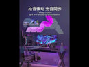 Set Triangle Splicing Intelligent Sound Control Quantum Light Atmosphere Lighting With Remote Control, US Plug (WiFi Model)