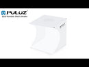 PULUZ 20cm Include 2 LED Panels Folding Portable 1100LM Light Photo Lighting Studio Shooting Tent Box Kit with 2 Colors Backdrops (Black, White), Unfold Size: 24cm x 23cm x 23cm