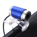 HXSJ A860 30fps 480P HD Webcam for Desktop / Laptop, with 10m Sound Absorbing Microphone, Length: 1.4m(Blue)