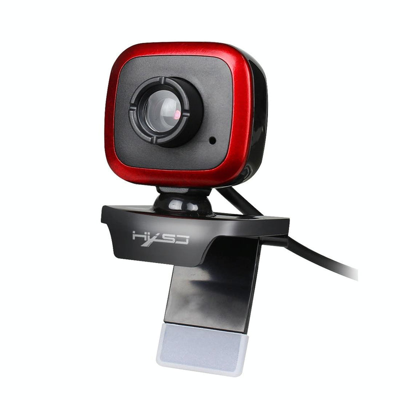 HXSJ A849 480P Adjustable 360 Degree HD Video Webcam PC Camera with Microphone(Black Red)