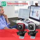 HXSJ A849 480P Adjustable 360 Degree HD Video Webcam PC Camera with Microphone(Black Red)