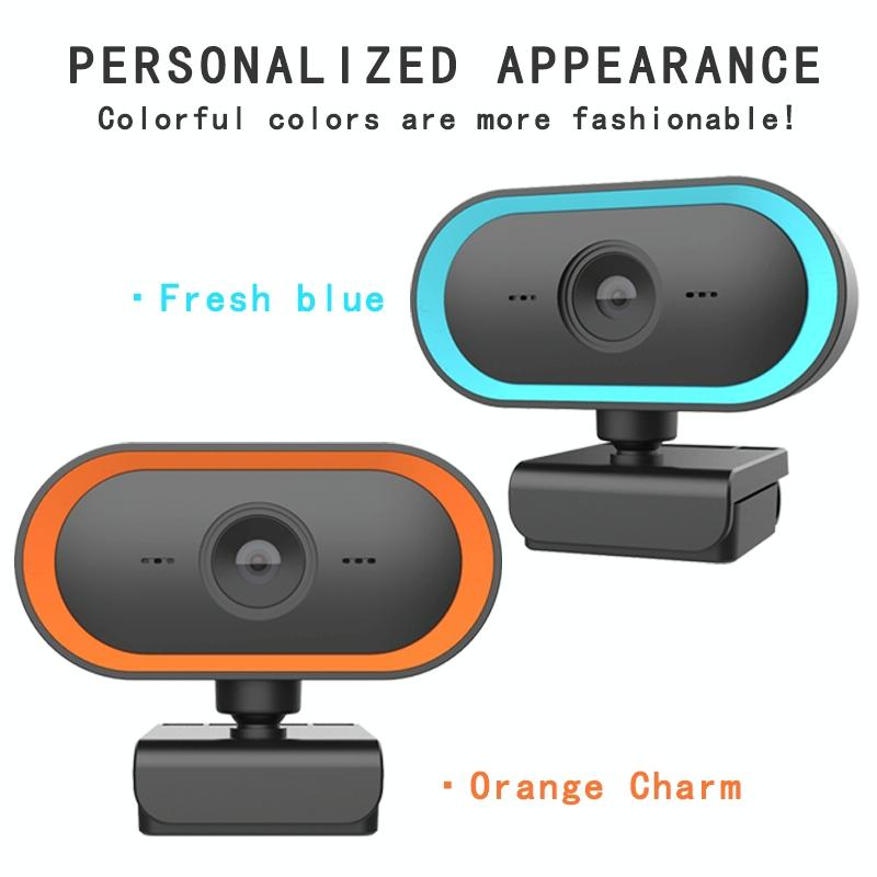 C11 2K Picture Quality HD Without Distortion 360 Degrees Rotate Built-in Microphone Sound Clear Webcams with Tripod(Blue)