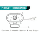 C11 2K Picture Quality HD Without Distortion 360 Degrees Rotate Built-in Microphone Sound Clear Webcams with Tripod(Blue)