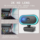 C11 2K Picture Quality HD Without Distortion 360 Degrees Rotate Built-in Microphone Sound Clear Webcams with Tripod(Blue)