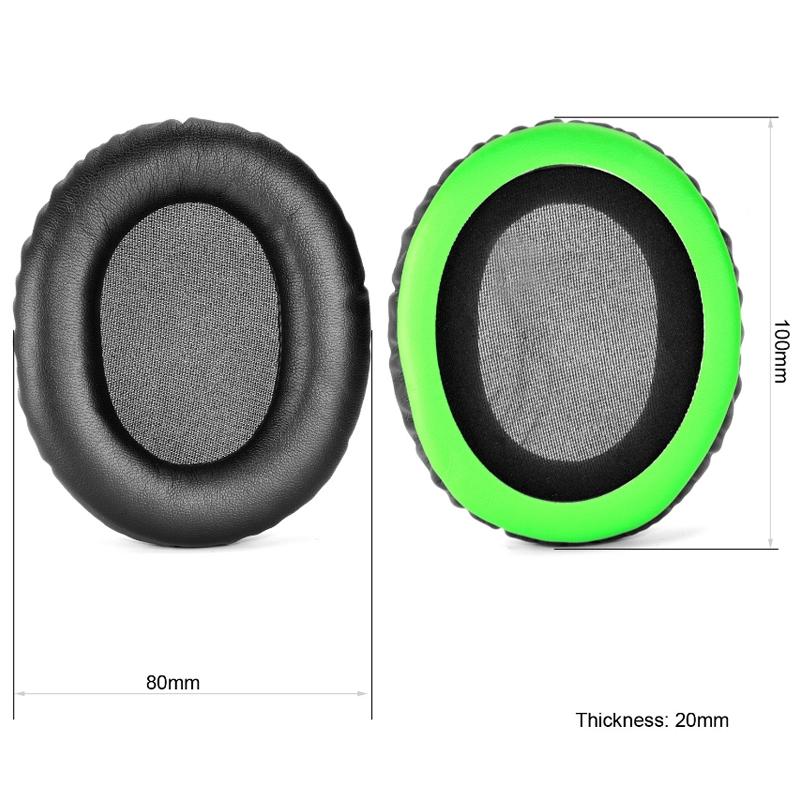1 Pair Headset Earmuffs For Kingston HyperX Cloud II / Silver / Alpha / Flight / Stinger, Colour: Black Mesh+Green