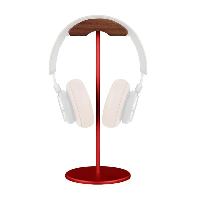 020 Walnut Aluminum Alloy Display Holder for Headset(Red)