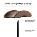 020 Walnut Aluminum Alloy Display Holder for Headset(Black)