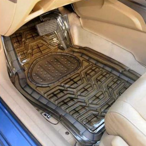 5 PCS Universal PVC Auto Car Floor Mat Fit Most Cars, SUVs, Vans and Trucks