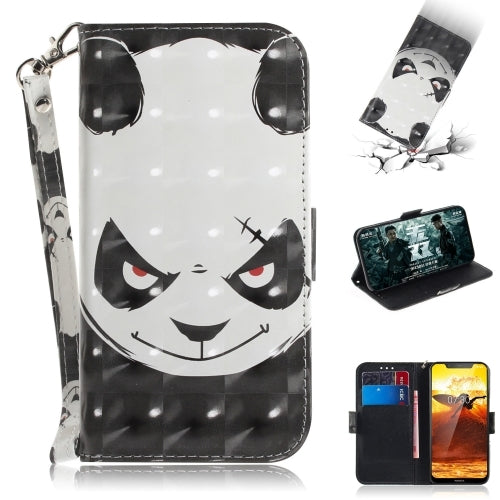 3D Painting Pattern Coloured Drawing Horizontal Flip Leather Case with Holder & Card Slots & Wallet For Nokia 8.1 / X7(Angry Bear)