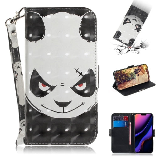 3D Colored Drawing Horizontal Flip Leather Case, with Holder & Card Slot & Wallet For iPhone 11 Pro Max(Angry Bear)