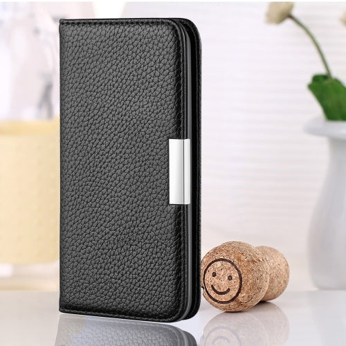 For Galaxy S10 Litchi Texture Horizontal Flip Leather Case with Holder & Card Slots(Black)