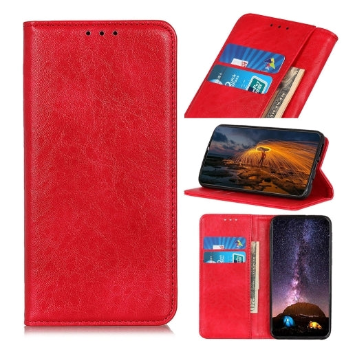 For Xiaomi 10 5G / 10 Pro 5G Magnetic Crazy Horse Texture Horizontal Flip Leather Case with Holder & Card Slots & Wallet(Red)