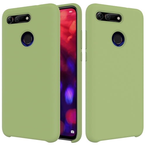 Ultra-thin Liquid Silicone Dropproof Protective Case for Huawei Honor V20(Green)