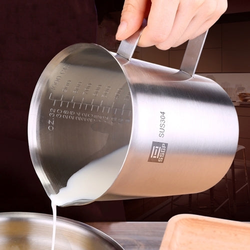SSGP Kitchen Cooking Tool Stainless Steel Graduated Measuring Cups, Size: 13*12.5cm, 1000ml