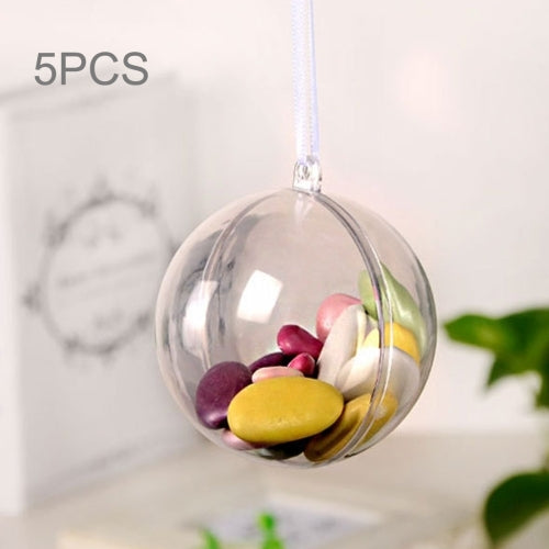 5 PCS Transparent Christmas Ball Hollow Plastic Sphere Ball Shaped Eternal Flower Ball Wedding Gifts Gift Box, Size: 10 x 10cm