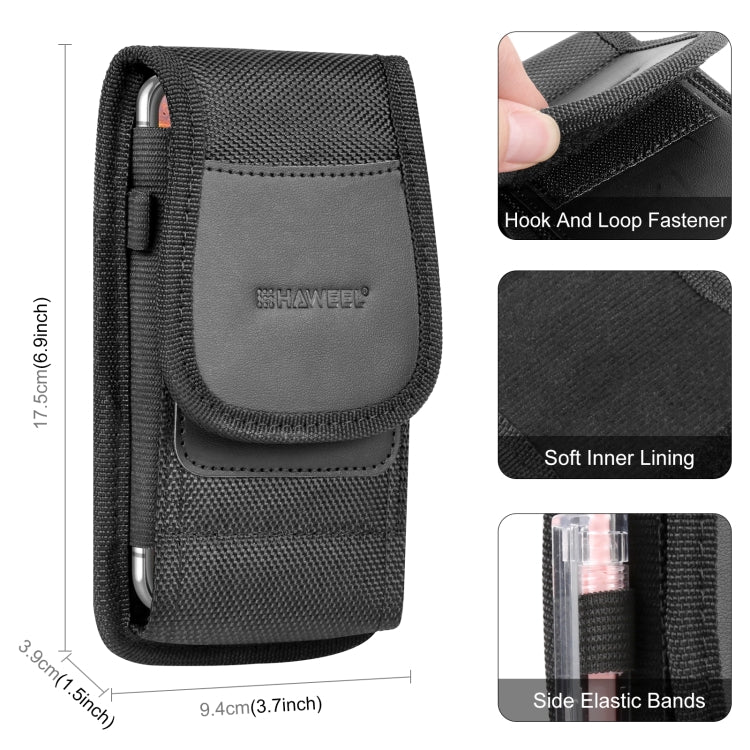 Nylon Cloth Phone Belt Clip Carrying Pouch with Card Slot