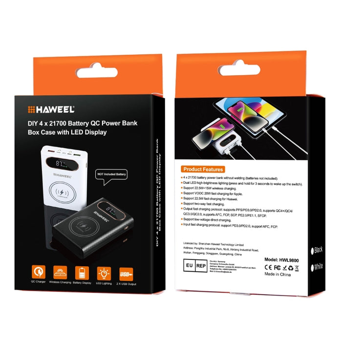 Wireless Charging Power Bank Box Case with Display