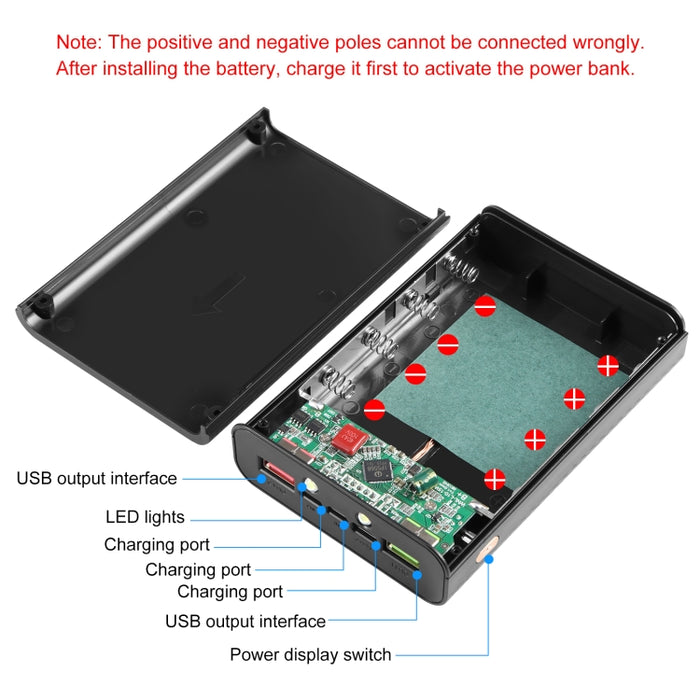 Wireless Charging Power Bank Box Case with Display