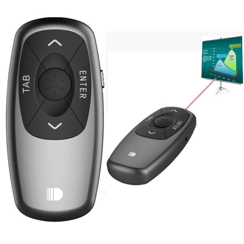 Doosl DSIT011 2.4GHz Mini Rechargeable PowerPoint Presentation Remote Control, Control Distance: 100m(Black)