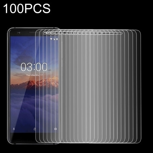 100 PCS 9H 2.5D Tempered Glass Film for Nokia 3.1