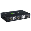 AM-KM201 4K Ultra HD Metal Case 2 In 1 Out HDMI KVM Switch