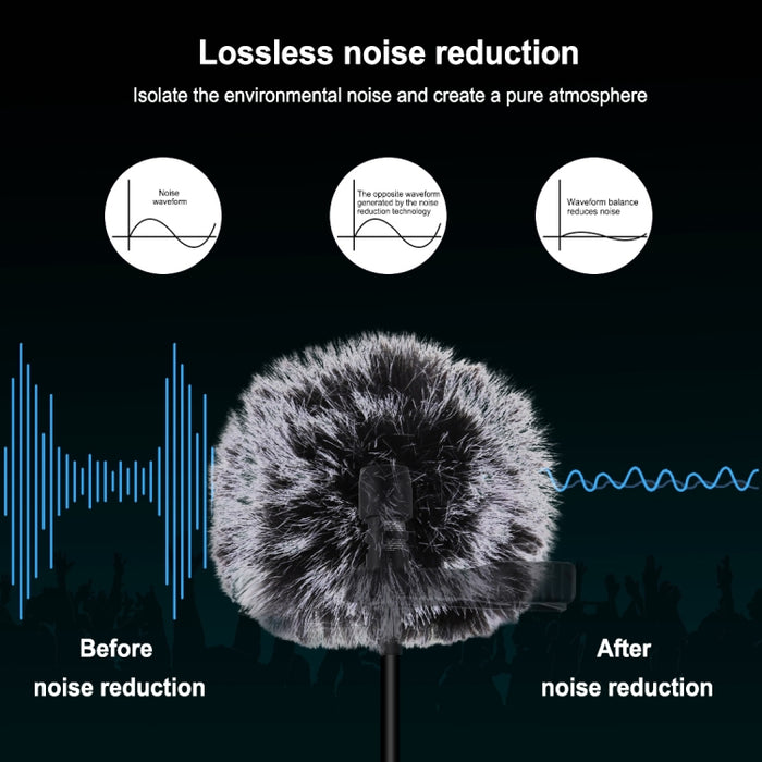 1.5m Lavalier Wired Condenser Recording Microphone
