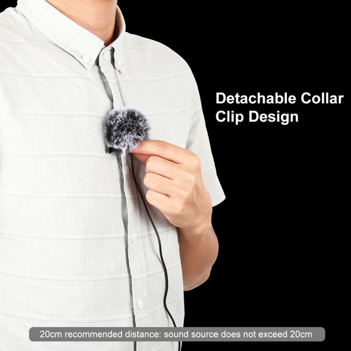 1.5m Lavalier Wired Condenser Recording Microphone